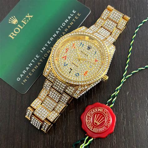 rolex diamond studded|Rolex full diamond watch.